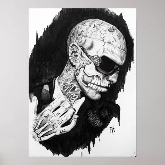 Zombie Boy Portrait Poster (Vorne)