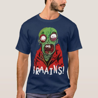 Zombie Braains Halloween Girl T-Shirt
