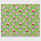 Zombie Brain Cupcake Pattern Geschenkpapier (Flach)