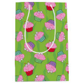 Zombie Brain Cupcake Pattern Mittlere Geschenktüte (Vorderseite)