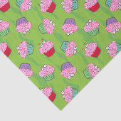 Zombie Brain Cupcake Pattern Seidenpapier (Ausschnitt)