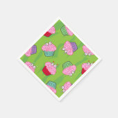 Zombie Brain Cupcake Pattern Serviette (Ecke)
