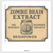 Zombie Brain Extract - Halloween Apothecary Label (Blatt)