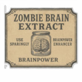 Zombie Brain Extract - Halloween Apothecary Label (Vorderseite)
