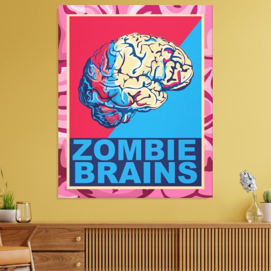 Zombie Brain Leinwanddruck (Insitu (Wohnzimmer))