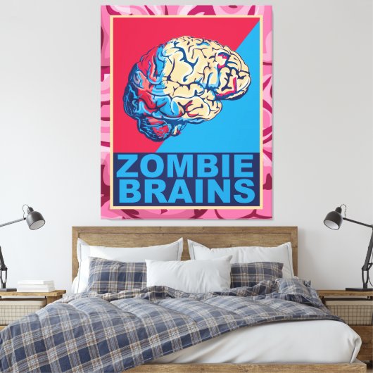 Zombie Brain Leinwanddruck (Insitu (Schlafzimmer))