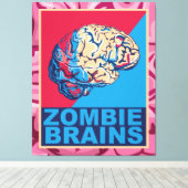 Zombie Brain Leinwanddruck (Insitu (Holzboden))