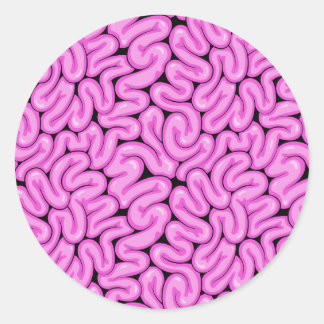 Zombie Brain Pattern Runder Aufkleber