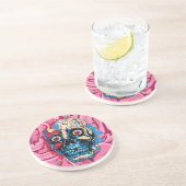 Zombie Brain Sandstein Untersetzer (Seite)