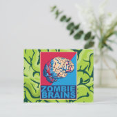 Zombie Brains Postkarte (Stehend Vorderseite)