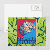 Zombie Brains Postkarte (Vorne/Hinten)