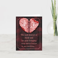 Zombie Brains Wedding danke Ihnen Grußkarte