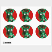 Zombie-Braut Runder Aufkleber (Blatt)