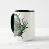 Zombie Breakthrough - Creepy-Horror-Kaffee Tasse (Vorderseite Links)