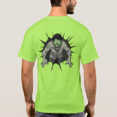 Zombie bricht durch Wand Horror-Geschenk T-Shirt (Rückseite)