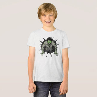 Zombie bricht durch Wand Horror-Geschenk Tri-Blend Shirt