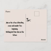 Zombie Bride Scheidung Party Einladung Freiheit Sp Postkarte (Rückseite)