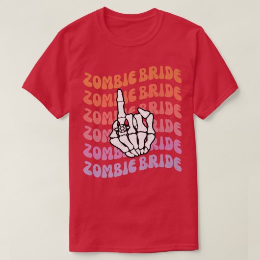 Zombie Bride Til Death Do Us Party Bachelorette T-Shirt (Design vorne)