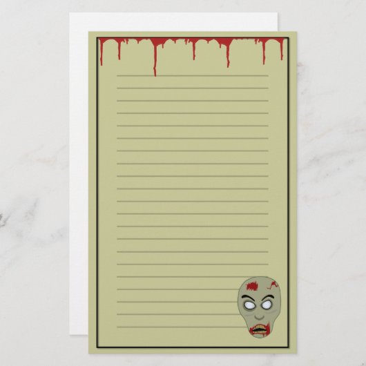 Zombie Briefpapier (Vorne/Hinten)