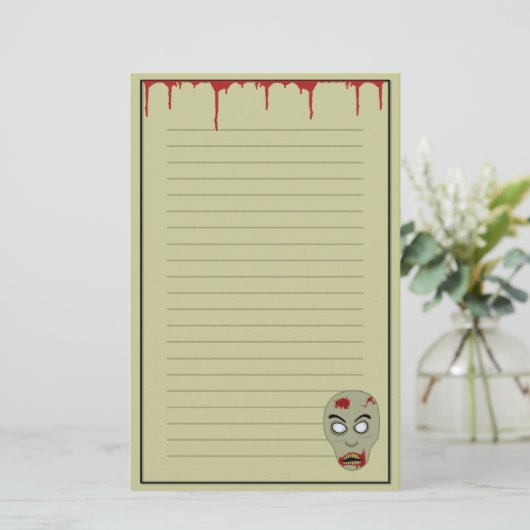 Zombie Briefpapier (Stehend Vorderseite)