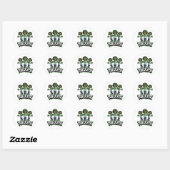 Zombie Broccoli - Vegecalypse Runder Aufkleber (Blatt)
