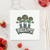 Zombie Broccoli - Vegecalypse Serviette (Beispiel)