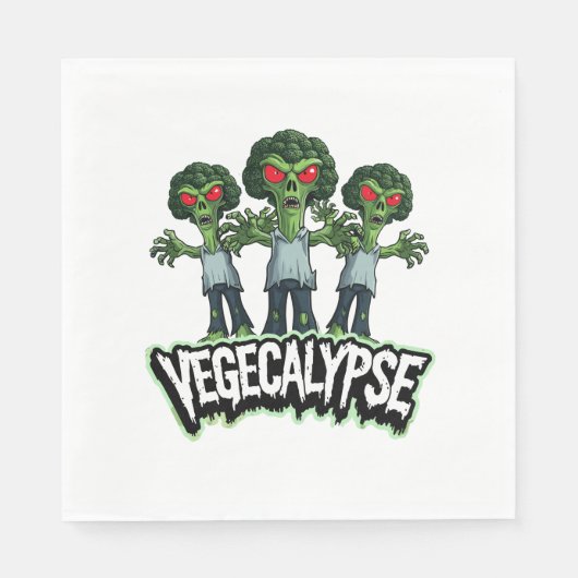 Zombie Broccoli - Vegecalypse Serviette (Vorderseite)