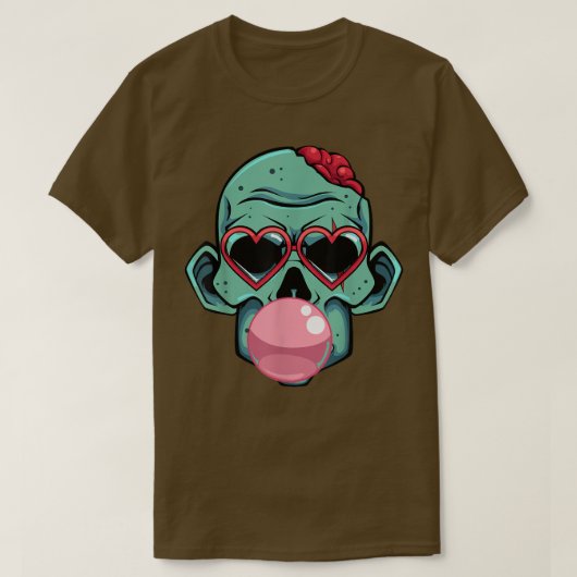 Zombie Bubblegum Lazy Halloween Kostüm Funny Mons T-Shirt (Design vorne)
