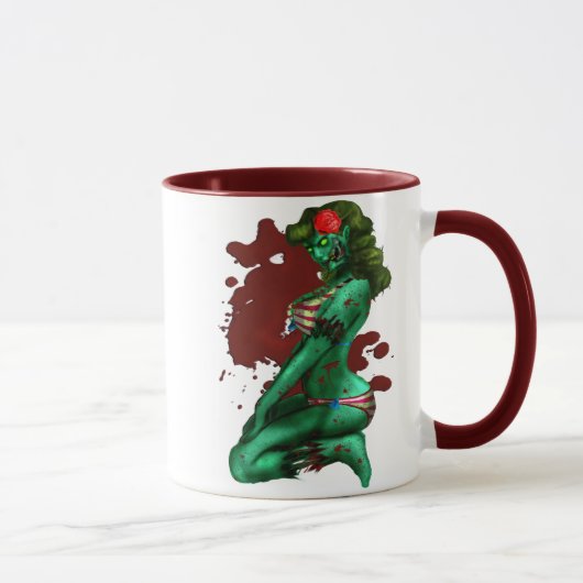 Zombie Button-Oben Tasse (Rechts)