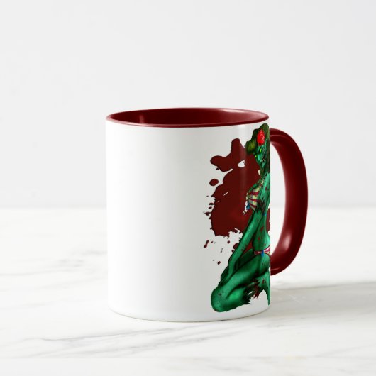 Zombie Button-Oben Tasse (VorderseiteRechts)