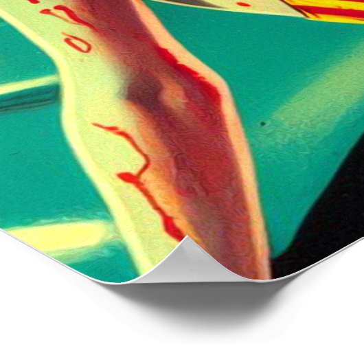 Zombie-Button Poster (Ecke)