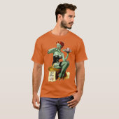 Zombie Button Up Girl Halloween T-Shirt (Vorne ganz)