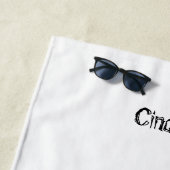 Zombie Button Up Girl Protest I Beach Handtuch (Beispiel)