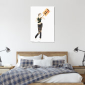 Zombie Button Up Girl Protest I Canvas Print Leinwanddruck (Insitu (Schlafzimmer))