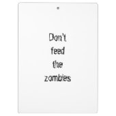 Zombie Button Up Girl Protest I Clipboard Klemmbrett (Rückseite)