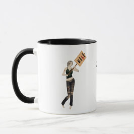 Zombie Button Up Girl Protest I Coffee Tasse