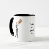 Zombie Button Up Girl Protest I Coffee Tasse (Vorderseite Links)