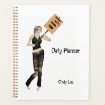 Zombie Button Up Girl Protest I Daily Planer