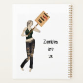 Zombie Button Up Girl Protest I Daily Planer (Rückseite)