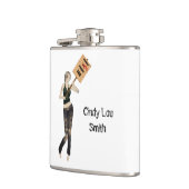 Zombie Button Up Girl Protest I Drink Flask Flachmann (Links)