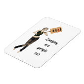 Zombie Button Up Girl Protest I Flexible Magnet (Linke Seite)