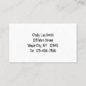 Zombie Button Up Girl Protest I Kontaktkarte Visitenkarte (Rückseite)