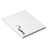 Zombie Button Up Girl Protest I Notepad Notizblock (angewinkelt)