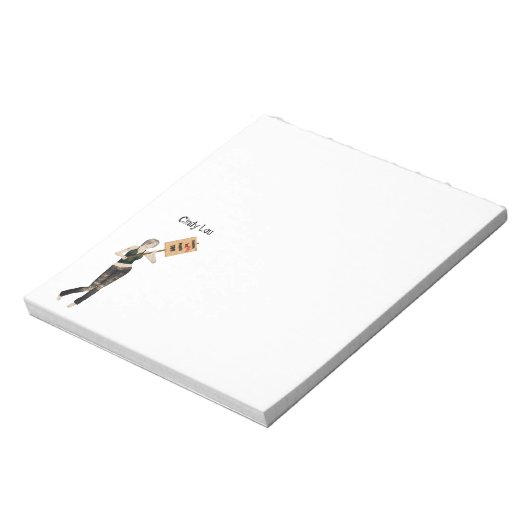 Zombie Button Up Girl Protest I Notepad Notizblock (Rotiert)