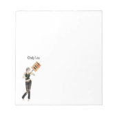 Zombie Button Up Girl Protest I Notepad Notizblock (Vorderseite)