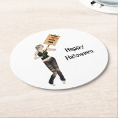 Zombie Button Up Girl Protest I Paper Untersetzer (Angewinkelt)