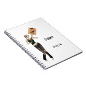 Zombie Button Up Girl Protest I Spiral Notebook Notizblock (Rechte Seite)