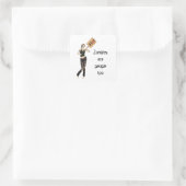 Zombie Button Up Girl Protest I Stickers (Tasche)