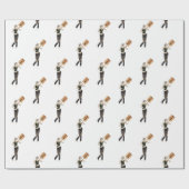 Zombie Button Up Girl Protest I Wrapping Paper Geschenkpapier (Flach)