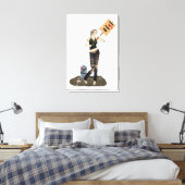 Zombie Button Up Girl Protest II Canvas Print Leinwanddruck (Insitu (Schlafzimmer))